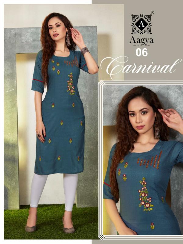 Aagya Carnival Vol 2 Rayon Casual Wear Designer Kurti Collection